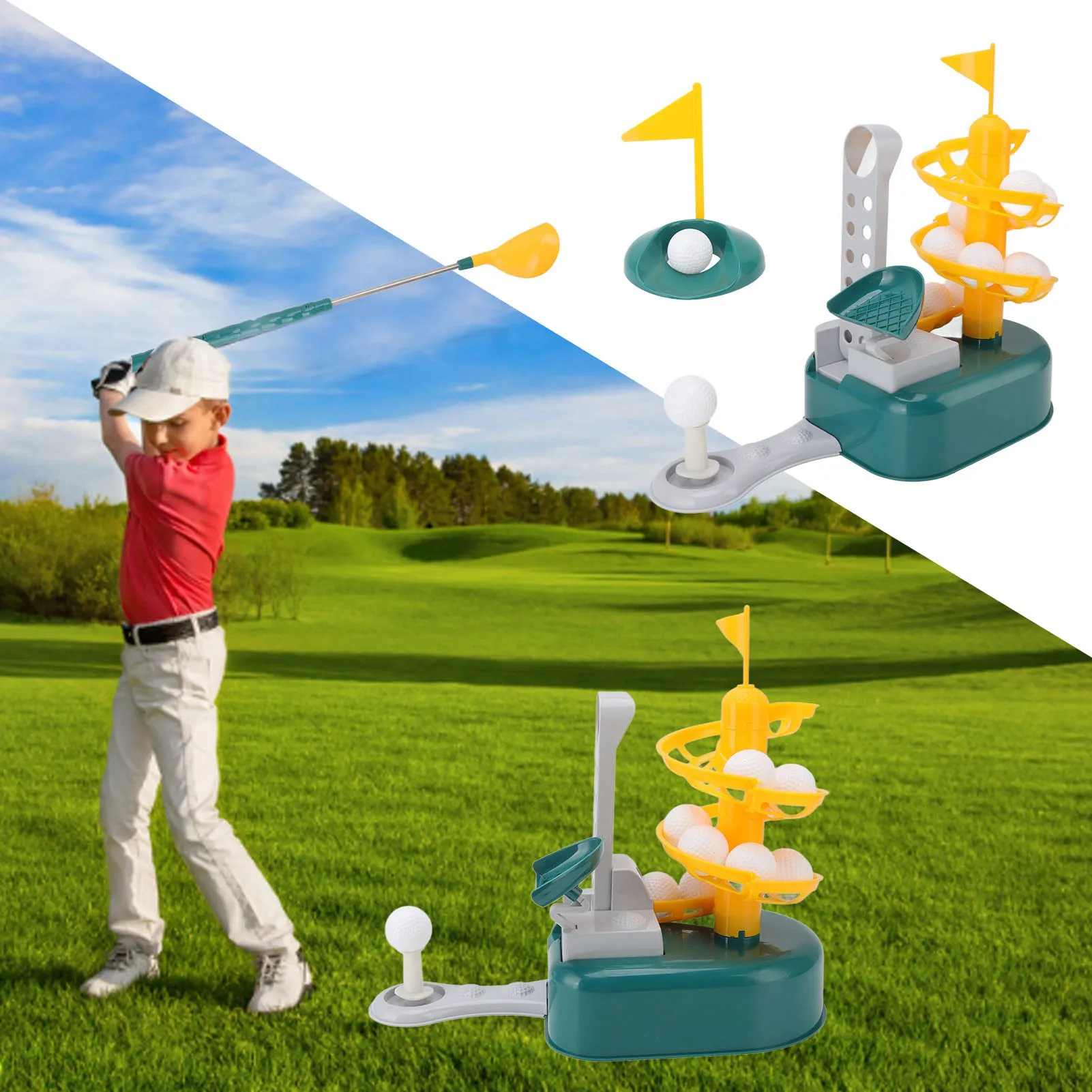 Kids Golf Toy Set 3 Years Old Above Kids Safety Eco Friendly Toddler Golf Set with Club Head Golf Balls Pennants
Kids Golf Toy Set 3 Years Old Above Kids Safety Eco Friendly Toddler Golf Set with Club Head Golf Balls Pennants