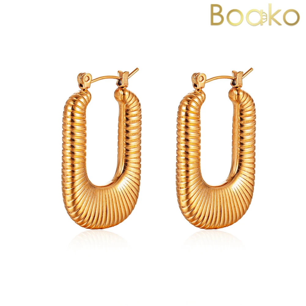 BOAKO Classic Croissant Stainless Steel Statement Earrings Geometric Hollow Big Square Dangles Fashion Jewelry for Women Gifts
BOAKO Classic Croissant Stainless Steel Statement Earrings Geometric Hollow Big Square Dangles Fashion Jewelry for Women Gifts