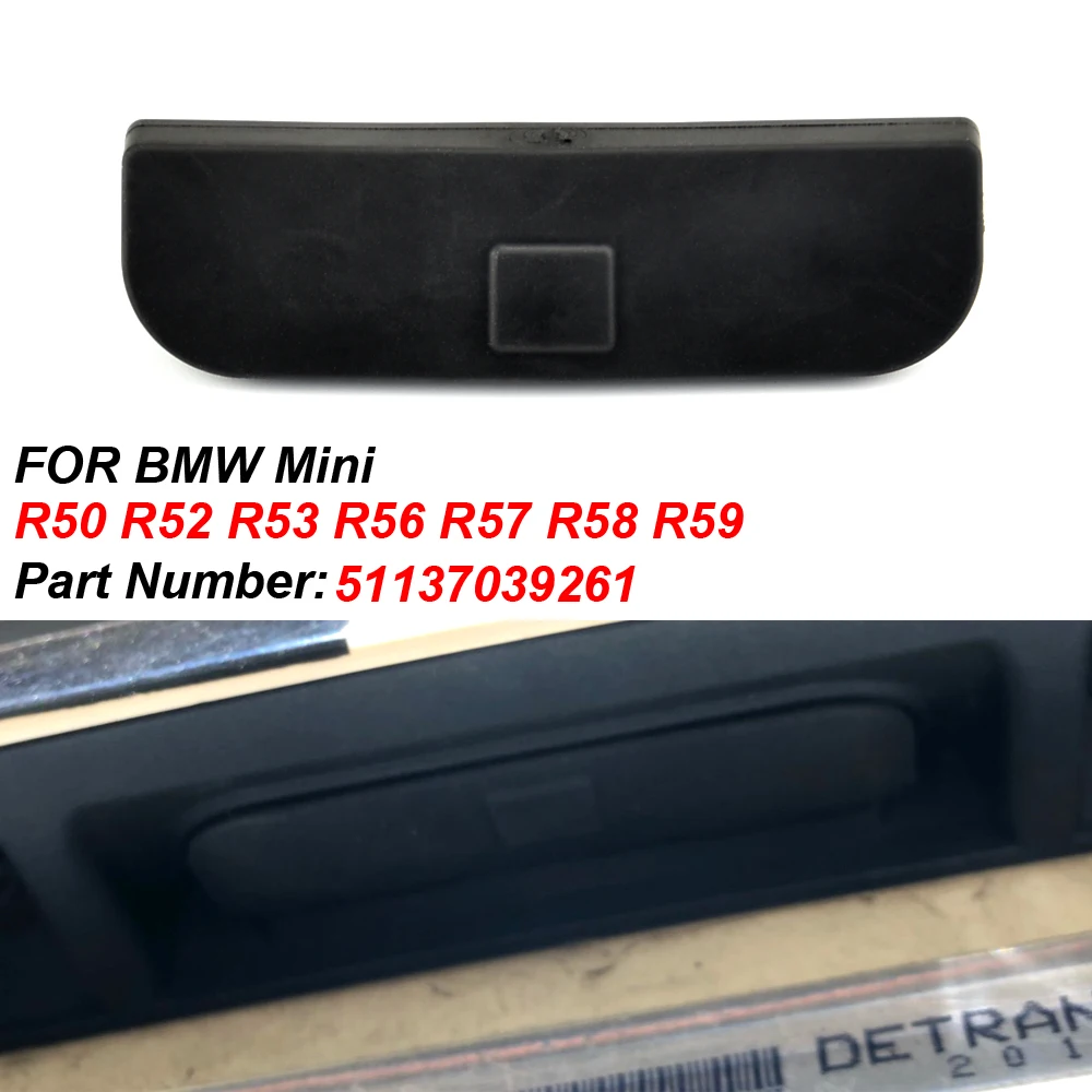 Черная крышка переключателя ручки багажника для BMW Mini R50 R52 R55 R56, крышка кнопки задней двери багажника, внешние аксессуары
Черная крышка переключателя ручки багажника для BMW Mini R50 R52 R55 R56, крышка кнопки задней двери багажника, внешние аксессуары