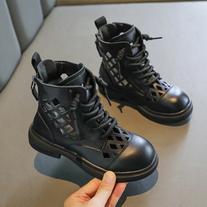 CAPSELLA KIDS Solid Color Girls Fashion Cut-Outs Ankle Boots Kids Summer High Shoes For Children Breathable Shoes Size 26-37
CAPSELLA KIDS Solid Color Girls Fashion Cut-Outs Ankle Boots Kids Summer High Shoes For Children Breathable Shoes Size 26-37