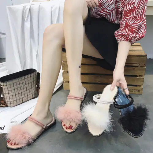 Женские пушистые Шлепанцы из искусственного меха, повседневные пляжные сандалии на плоской подошве, летняя обувь с открытым носком
Женские пушистые Шлепанцы из искусственного меха, повседневные пляжные сандалии на плоской подошве, летняя обувь с открытым носком