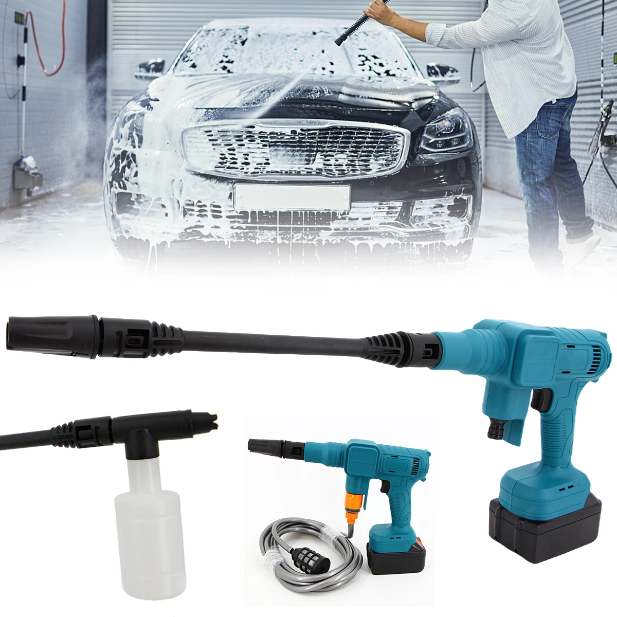 New Brushless Cordless High Pressure Car Washer Car Water Tool Reusable Portable Car Washer Spray Car Wash Pressure Cleaner
New Brushless Cordless High Pressure Car Washer Car Water Tool Reusable Portable Car Washer Spray Car Wash Pressure Cleaner