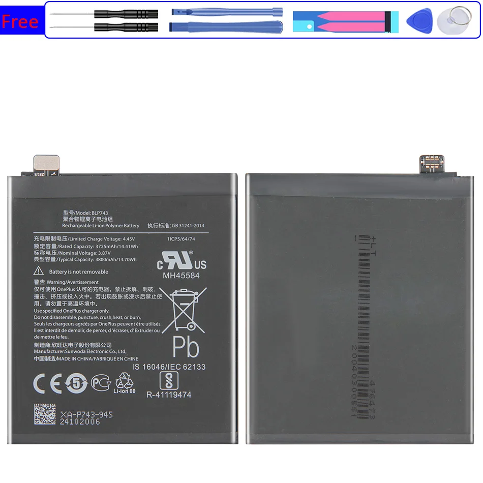 Battery Replacement Battery for OnePlus 1 2 3T 5 5T 6 6T 7 7 Pro 7T 7T Pro BLP637 BLP685 BLP699 BLP743 BLP745 Phone Battery
Battery Replacement Battery for OnePlus 1 2 3T 5 5T 6 6T 7 7 Pro 7T 7T Pro BLP637 BLP685 BLP699 BLP743 BLP745 Phone Battery