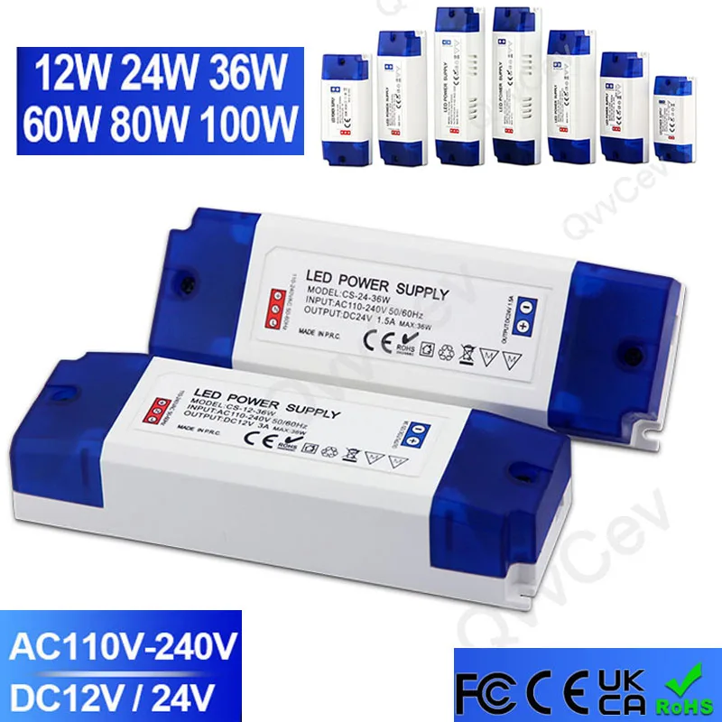 12W 24W 36W 60W 100W Ultra Thin LED Driver Transformer AC 110-240V to DC 12V/24V Switching Power Supply for Lights Strips M2
12W 24W 36W 60W 100W Ultra Thin LED Driver Transformer AC 110-240V to DC 12V/24V Switching Power Supply for Lights Strips M2