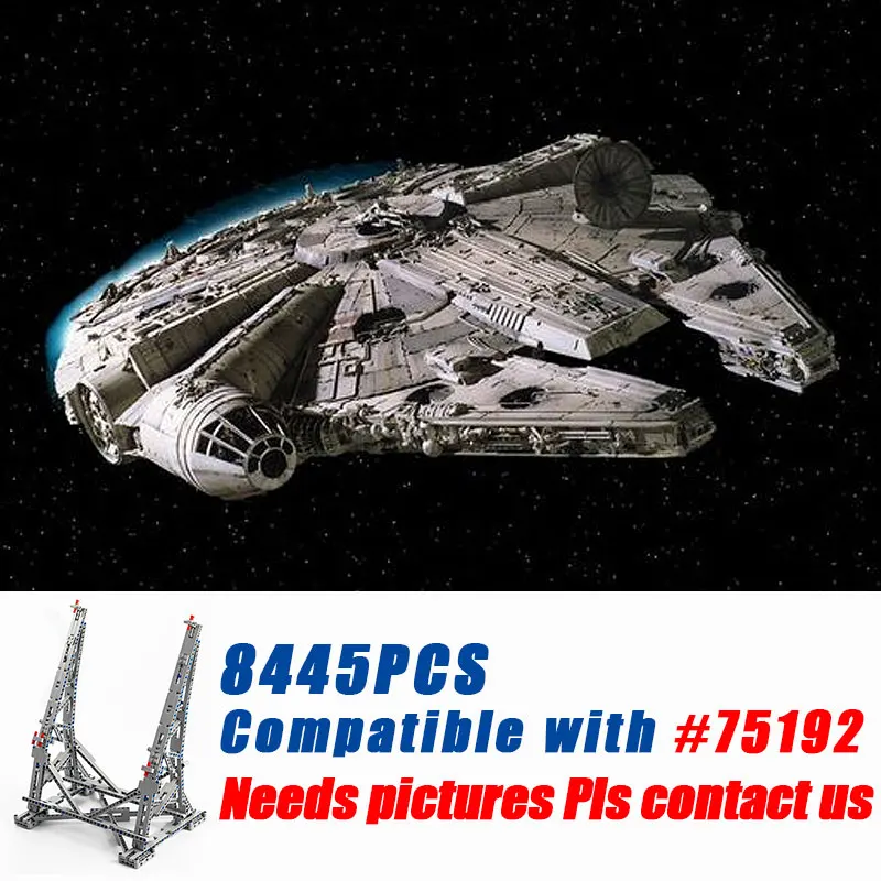 Star Plan 8445pcs Model Star Building Blocks Kits Millennium Destroyer Ship Falcon Bricks Christmas Gift Compatible With 75192
Star Plan 8445pcs Model Star Building Blocks Kits Millennium Destroyer Ship Falcon Bricks Christmas Gift Compatible With 75192