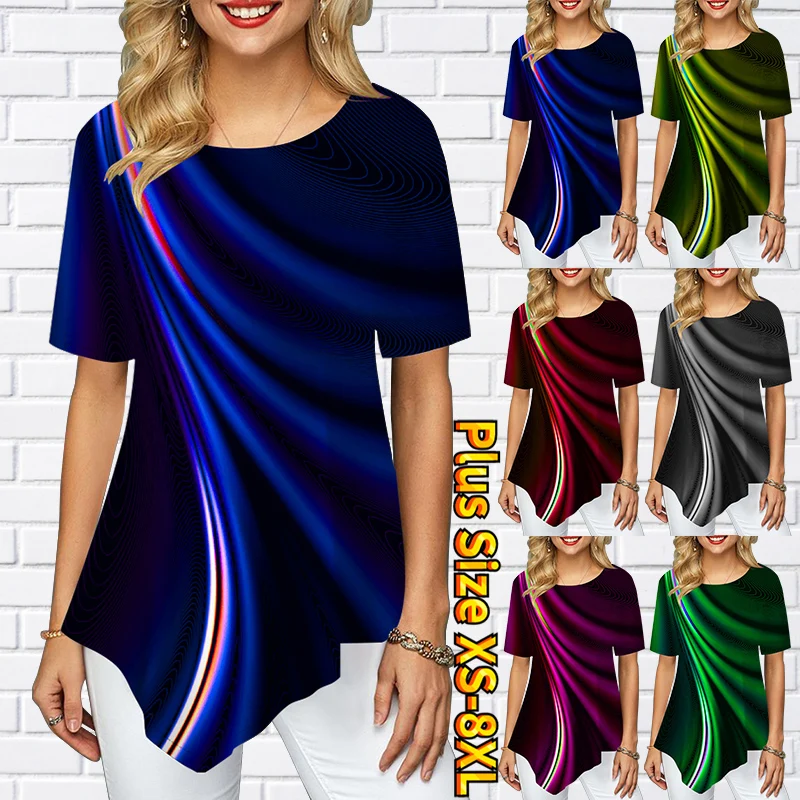 Женская футболка с круглым вырезом, свободная Удобная футболка с коротким рукавом и 3D-принтом, лето 2023
Женская футболка с круглым вырезом, свободная Удобная футболка с коротким рукавом и 3D-принтом, лето 2023