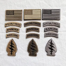 American Flag Lightning Badge Embroidered Patches Outsourcing With Patch Cloth Sticking Military Fan Hook And Band