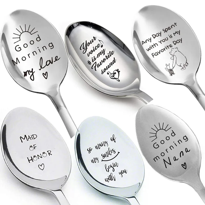 HOT Valentines Day Gift Stainless Steel Spoon Valentines Day Anniversary Decoration Rustic Wedding Decoration Bridesmaid Gift
HOT Valentines Day Gift Stainless Steel Spoon Valentines Day Anniversary Decoration Rustic Wedding Decoration Bridesmaid Gift