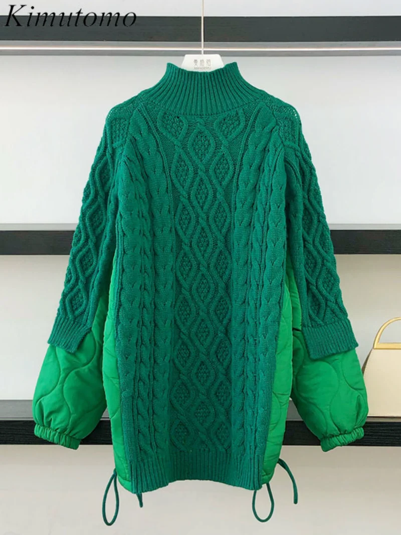 Элегантный свободный свитер Kimutomo из двух частей с хлопковой подкладкой, Женский винтажный универсальный топ с воротником средней высоты и ... 
Элегантный свободный свитер Kimutomo из двух частей с хлопковой подкладкой, Женский винтажный универсальный топ с воротником средней высоты и ...