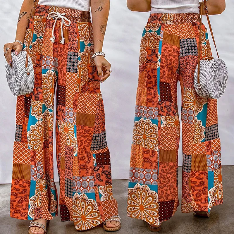 Women Casual Long Pants Flower Printed Sweatpants Trousers Printed Pants Loose Wide Leg Pants Summer Fashion Streetwear
Women Casual Long Pants Flower Printed Sweatpants Trousers Printed Pants Loose Wide Leg Pants Summer Fashion Streetwear