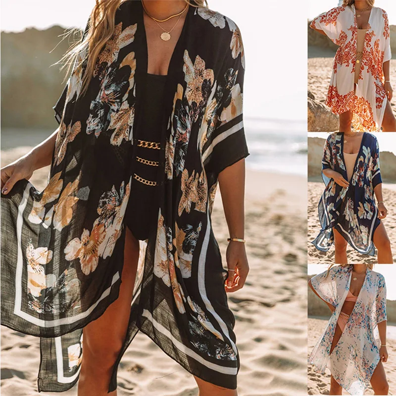 9 Colors Women Summer Cover-up Half Sleeve Open Front Printed Loose UV-protection Summer Cardigan Beachwear Outfits
9 Colors Women Summer Cover-up Half Sleeve Open Front Printed Loose UV-protection Summer Cardigan Beachwear Outfits