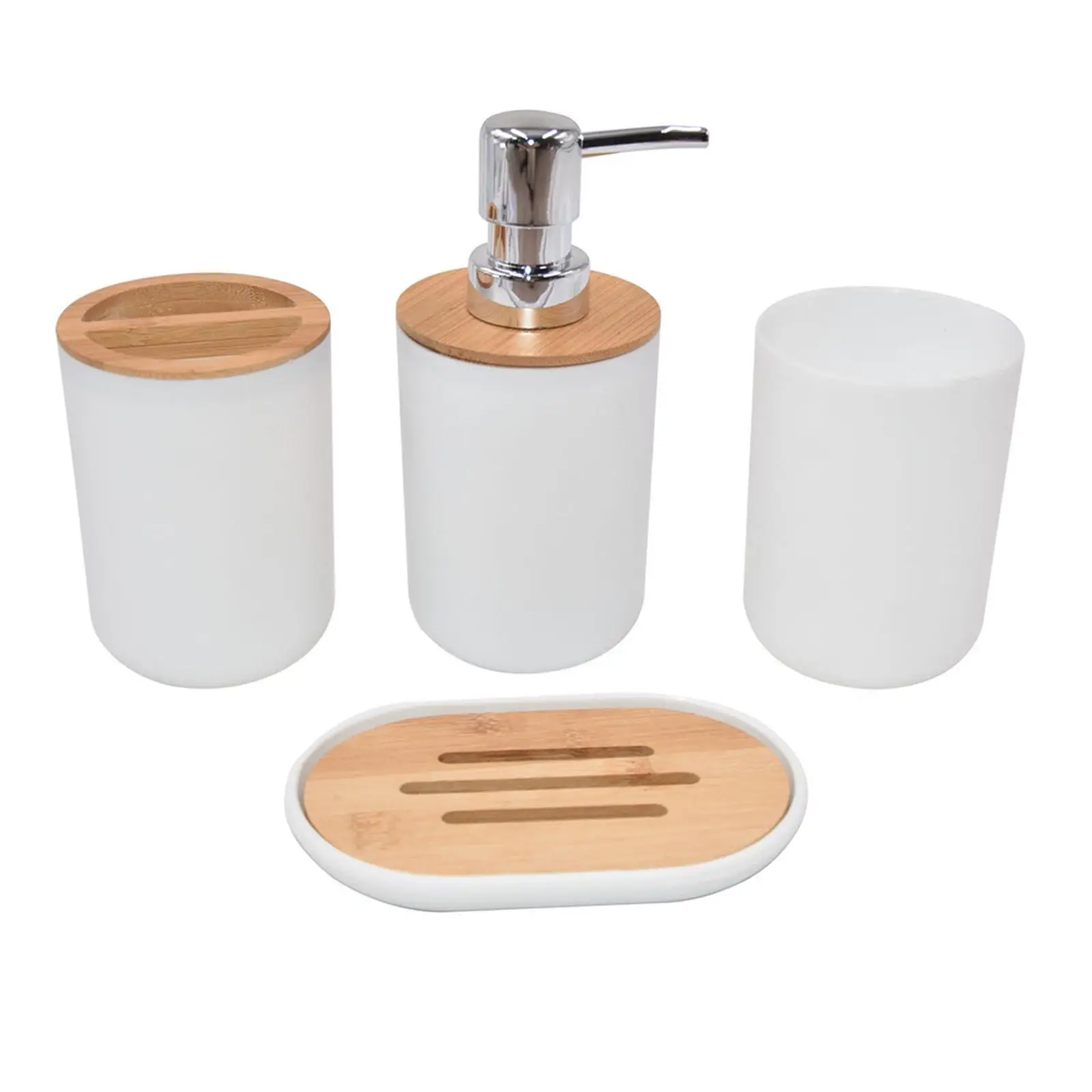 4Pcs Bathroom Accessories Sets Include Toothbrush Cup Soap Dispenser Soap Dish Mouthwash Cup Bathroom Essential
4Pcs Bathroom Accessories Sets Include Toothbrush Cup Soap Dispenser Soap Dish Mouthwash Cup Bathroom Essential