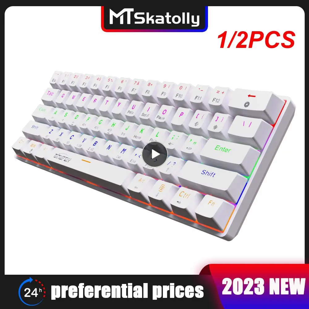 1/2PCS Fizz K617 RGB USB Mini Mechanical Gaming Wired Keyboard Red Switch 61 Key Gamer for Computer PC Laptop detachable cable
1/2PCS Fizz K617 RGB USB Mini Mechanical Gaming Wired Keyboard Red Switch 61 Key Gamer for Computer PC Laptop detachable cable