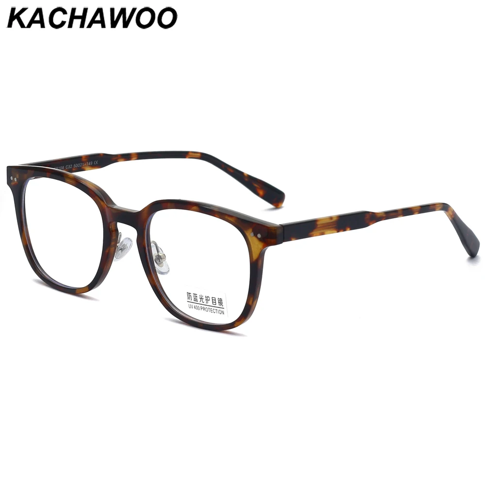 Kachawoo retro mens glasses tr90 blue light square women's eyeglass frames acetate black leopard transparent stylish eyewear
Kachawoo retro mens glasses tr90 blue light square women's eyeglass frames acetate black leopard transparent stylish eyewear