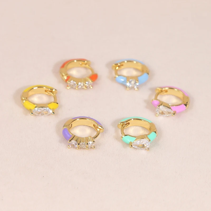 6PCS Enamel Minimal Hoop Earrings Crystal Zirconia Small Huggie Thin Cartilage Earring Helix Tragus Piercing Jewelry
6PCS Enamel Minimal Hoop Earrings Crystal Zirconia Small Huggie Thin Cartilage Earring Helix Tragus Piercing Jewelry