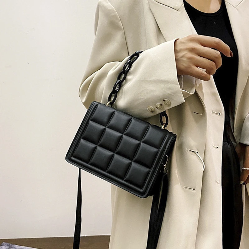 Women's Bag Plaid Luxury Crossbody Female Designer Handbags For Women Spring New Chain Vintage PU Leather Woman Shoulder Bag
Women's Bag Plaid Luxury Crossbody Female Designer Handbags For Women Spring New Chain Vintage PU Leather Woman Shoulder Bag