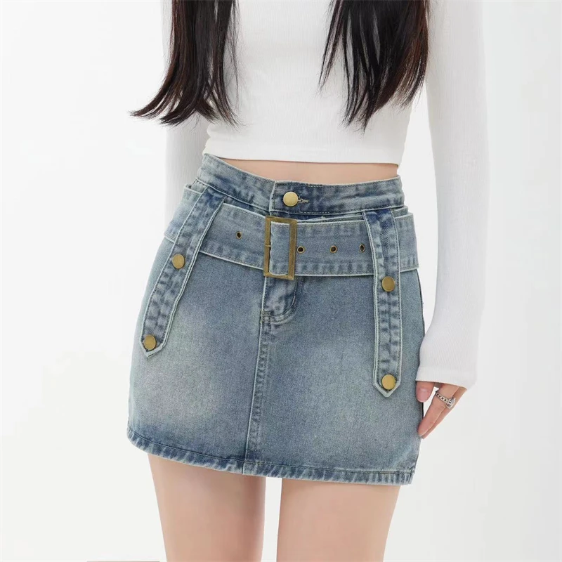 Vintage Blue Ultra-short Denim Skirt Women's Summer American Street Simple Style Casual A-Line Hot Girl Mini Skirt Female
Vintage Blue Ultra-short Denim Skirt Women's Summer American Street Simple Style Casual A-Line Hot Girl Mini Skirt Female