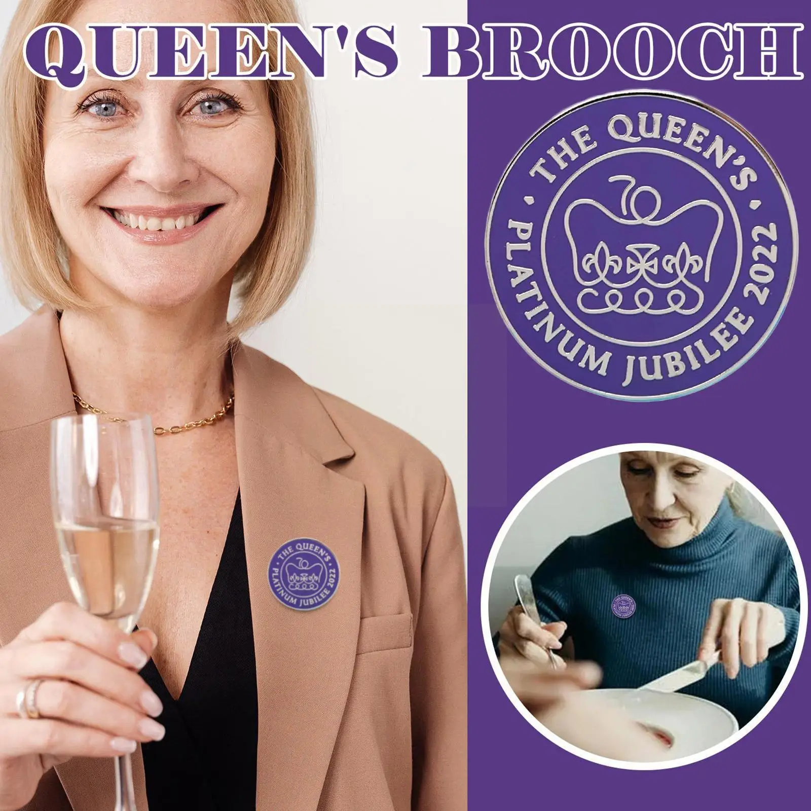 Queen's Brooch Queen Platinum Jubilee Enamel Metal Union Party Badge Jack Years Pin Street 70 Gb Jubilee Party 2022 T2o2
Queen's Brooch Queen Platinum Jubilee Enamel Metal Union Party Badge Jack Years Pin Street 70 Gb Jubilee Party 2022 T2o2