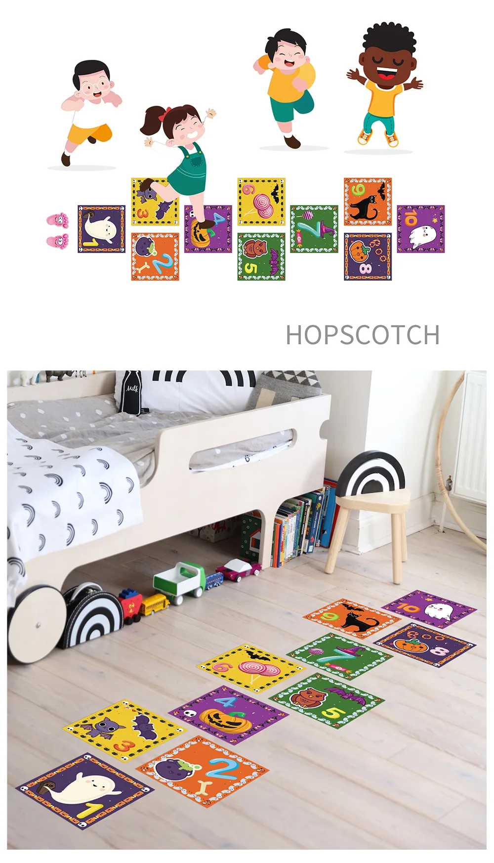 Halloween Digital Floor Sticker Pumpkin Expression Wall Sticker Parent-child Game Sticker Halloween Atmosphere Home Decoration
Halloween Digital Floor Sticker Pumpkin Expression Wall Sticker Parent-child Game Sticker Halloween Atmosphere Home Decoration