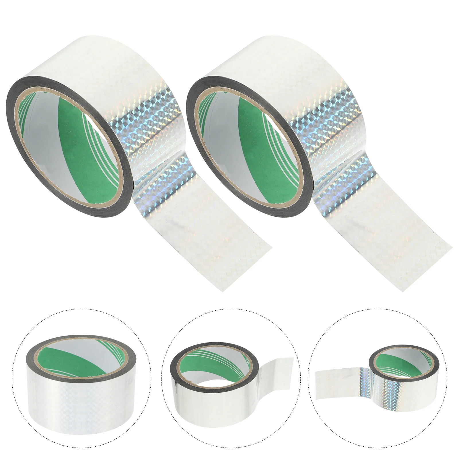 

2 Rolls Prism Tape Gift Packing Present Decor The Coloured Reflective DIY Craft Making Wrapping Flash Multi-use