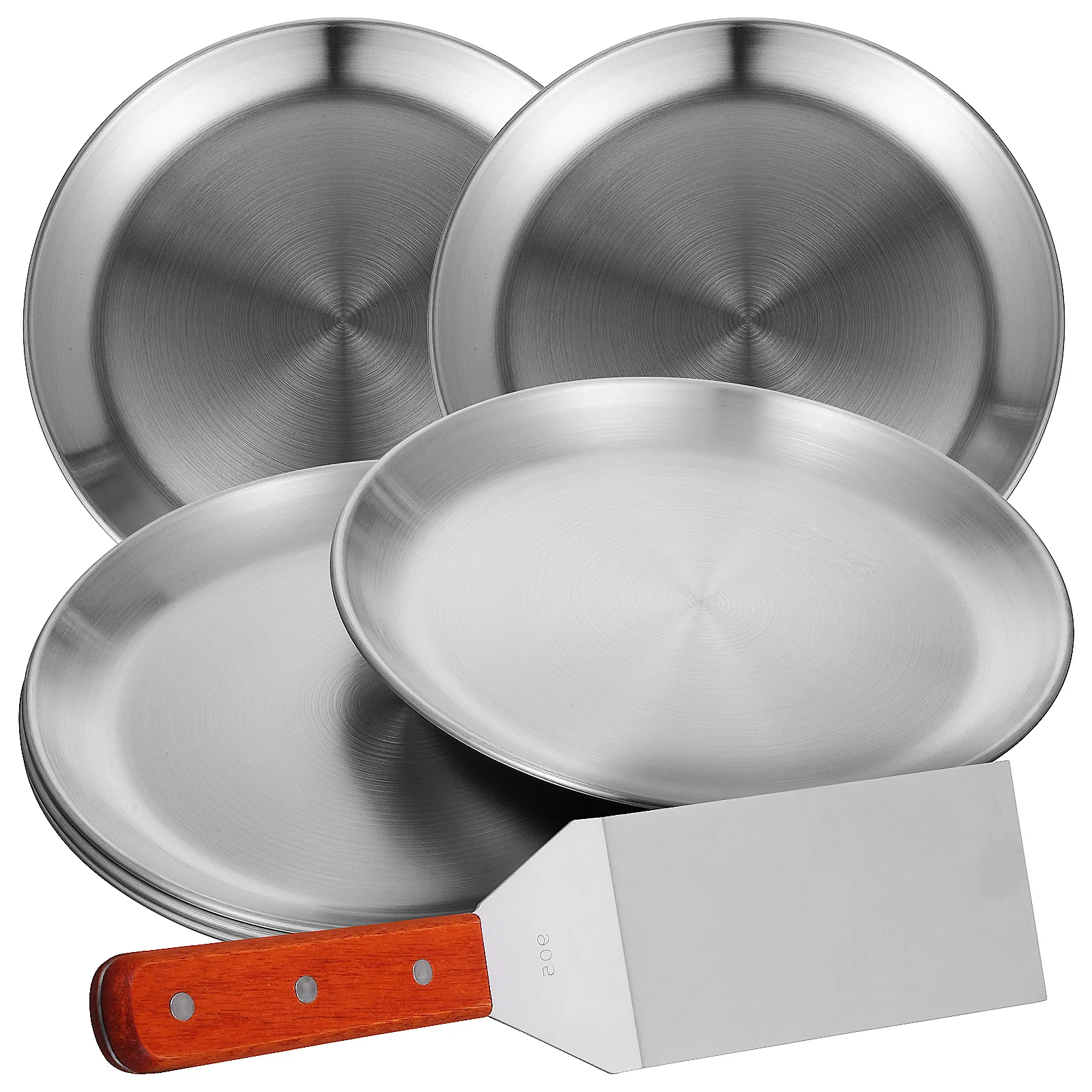 6 Pcs Round Pizza Sheet Round Griddle Stainless Steel Pizza Pan Serving Tray Round Pizza Plate Non Stick Pizza Trays
6 Pcs Round Pizza Sheet Round Griddle Stainless Steel Pizza Pan Serving Tray Round Pizza Plate Non Stick Pizza Trays