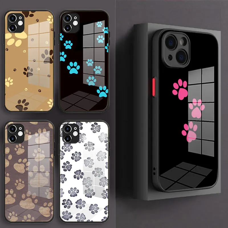 Footprints Dog Paws Black Glass Phone Case For iPhone 14 13 11 12 Mini Pro Max XS XR X Silicone Cover
Footprints Dog Paws Black Glass Phone Case For iPhone 14 13 11 12 Mini Pro Max XS XR X Silicone Cover