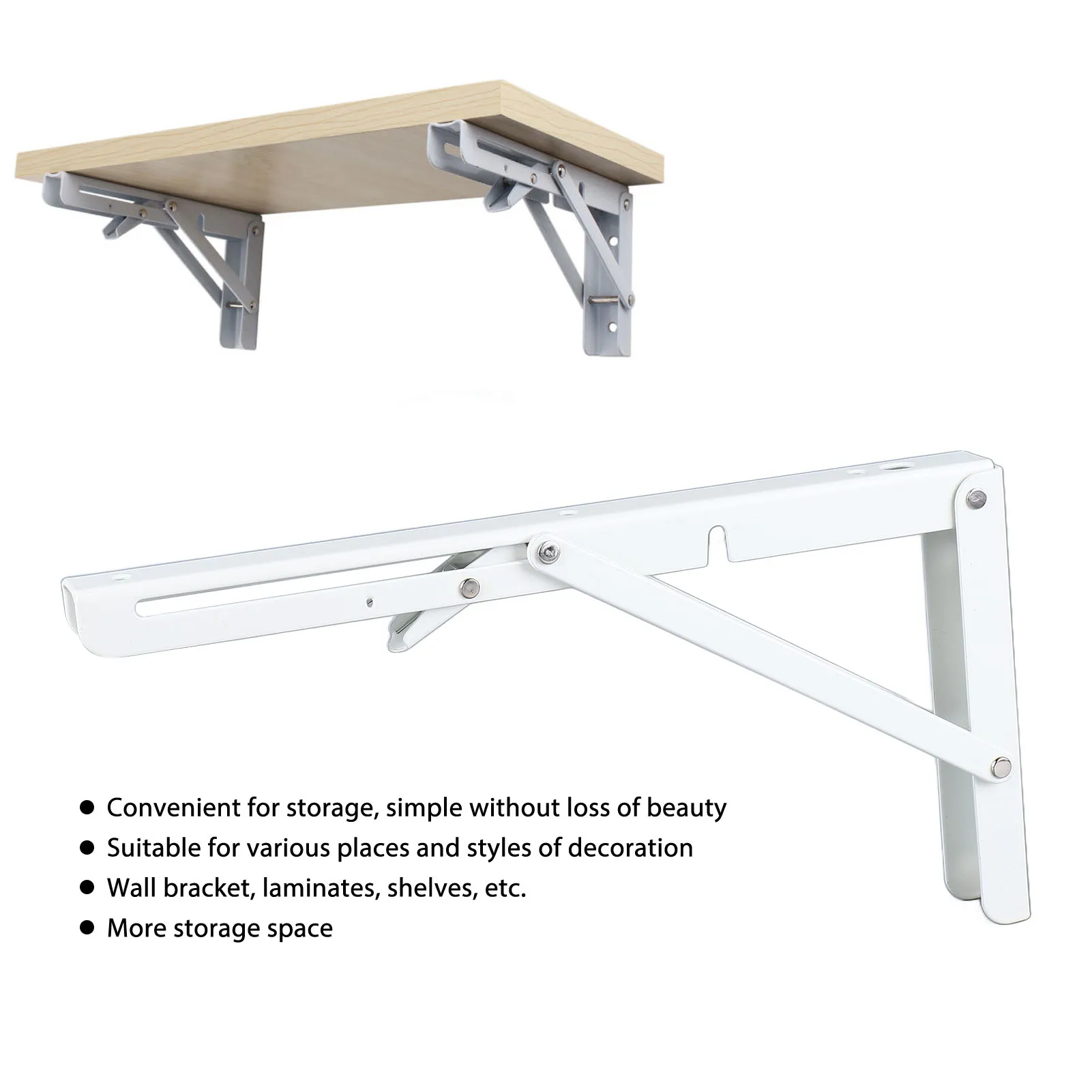Folding Angle Bracket Heavy Thickened Iron Support Adjustable Wall Shelves Mounted Table Shelves Home Hardware
Folding Angle Bracket Heavy Thickened Iron Support Adjustable Wall Shelves Mounted Table Shelves Home Hardware