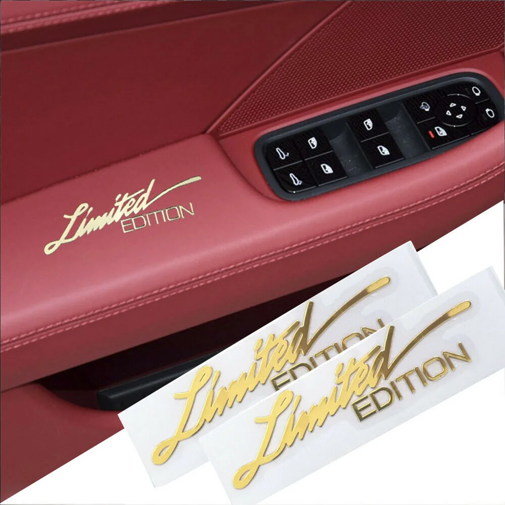 2pcs 3D Stickers Gold Limited Edition Logo Emblem Badge Metal Sticker Decoration Interior Exterior Dual Use Car Accessories
2pcs 3D Stickers Gold Limited Edition Logo Emblem Badge Metal Sticker Decoration Interior Exterior Dual Use Car Accessories