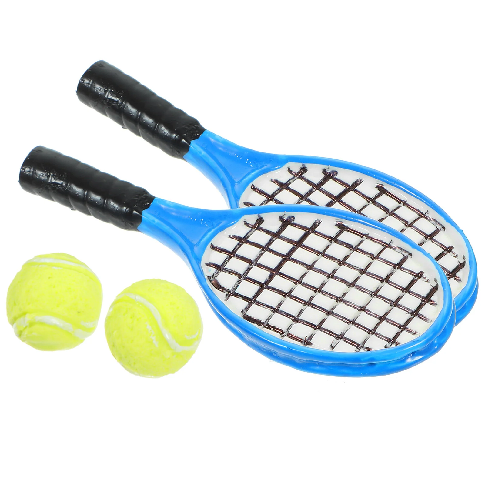 4pcs Mini Simulation Tennis Racket Models Home Desktop Decoration Play House Accessary (As Shown, 2pcs Rackets + 2pcs Balls)
4pcs Mini Simulation Tennis Racket Models Home Desktop Decoration Play House Accessary (As Shown, 2pcs Rackets + 2pcs Balls)