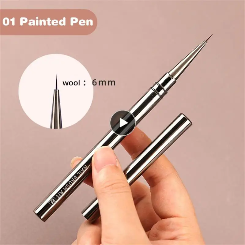 

For Women Diy Manicure Painting Brush Large Square Ultra-thin Stripe Phototherapy Pen Art Painting Brush Painted Drainer