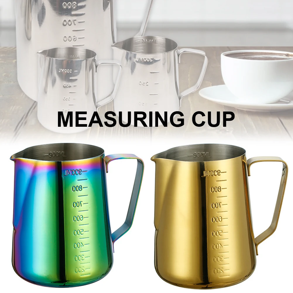 350/600/1000ml Coffee Latte Milk Frothing Jug Stainless Steel Espresso Coffee Pitcher Pull Flower Coffee Milk Frother Milk Pot
350/600/1000ml Coffee Latte Milk Frothing Jug Stainless Steel Espresso Coffee Pitcher Pull Flower Coffee Milk Frother Milk Pot