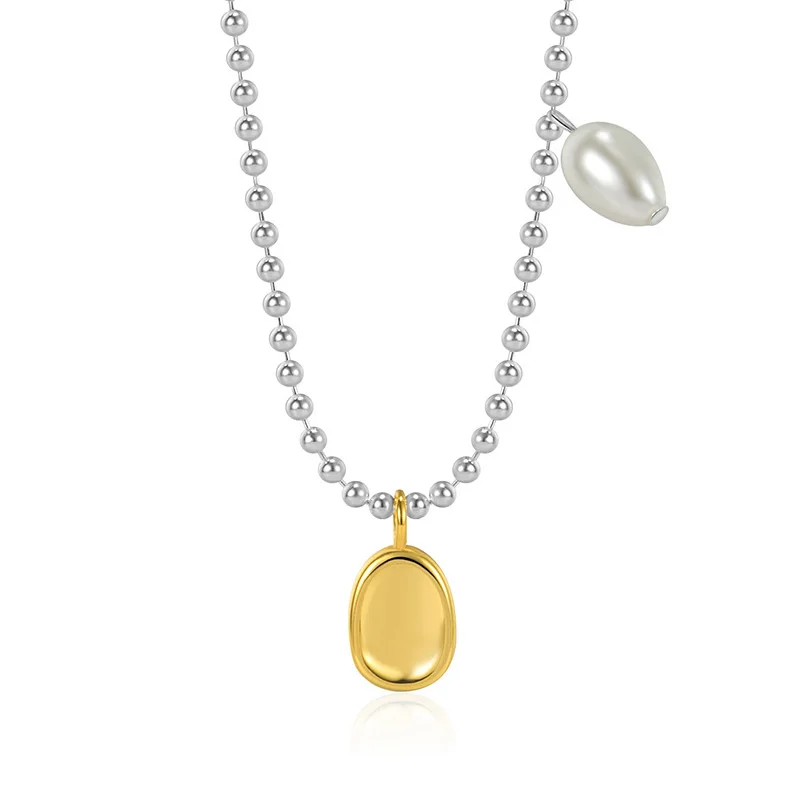 S925 Sterling Silver Bead Chain With Pearl Gold Palted Pendant Necklace For Women Japan Korea Style 40cm Choker Necklace Gift
S925 Sterling Silver Bead Chain With Pearl Gold Palted Pendant Necklace For Women Japan Korea Style 40cm Choker Necklace Gift