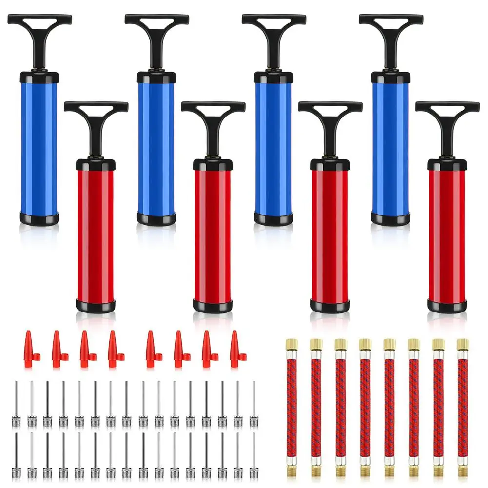8 Sets Ball Air Pump With Inflation Needle Nozzles Hose Portable Mini Manual Inflator For Basketball Football
8 Sets Ball Air Pump With Inflation Needle Nozzles Hose Portable Mini Manual Inflator For Basketball Football