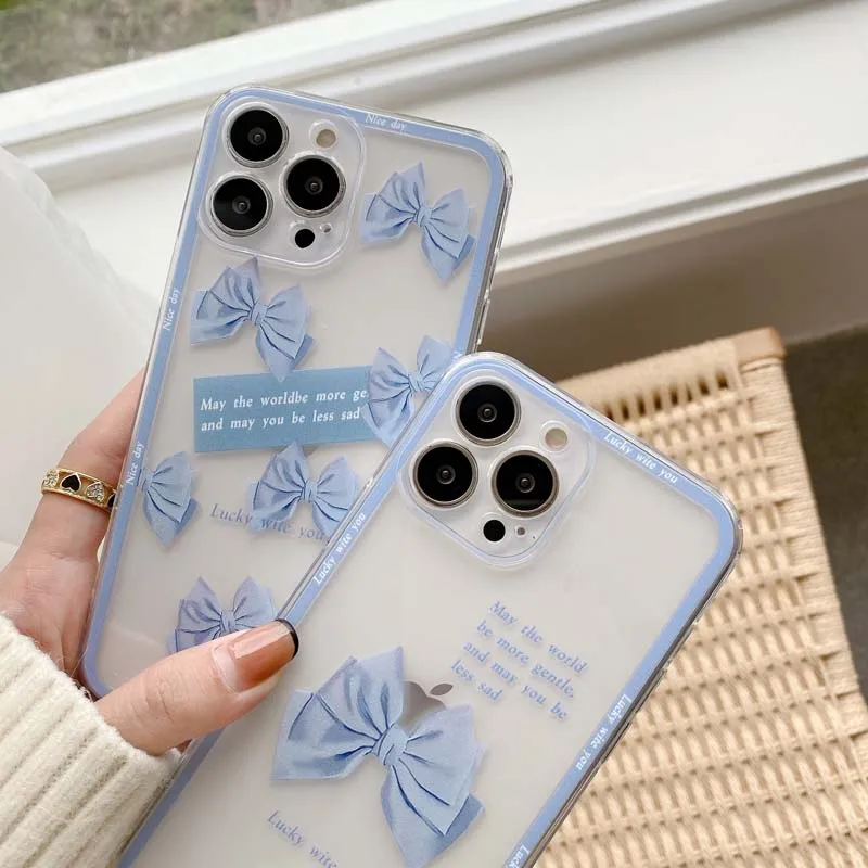 Soft Clear bow tie blue Phone Cases For iPhone 11 12mini 13 Pro Max X XR XS Mini 7 8 Plus Transparent Back Cover
Soft Clear bow tie blue Phone Cases For iPhone 11 12mini 13 Pro Max X XR XS Mini 7 8 Plus Transparent Back Cover