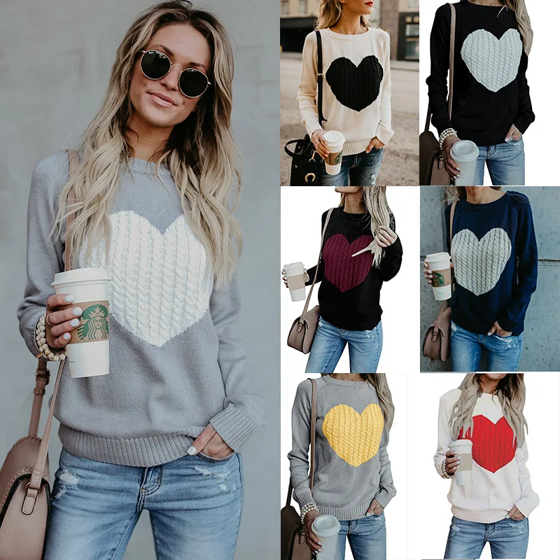 Knitted Women's Autumn and Winter 2023 New Women's Knitted Shirt Love Fashion Pullover Sweater Women
Knitted Women's Autumn and Winter 2023 New Women's Knitted Shirt Love Fashion Pullover Sweater Women