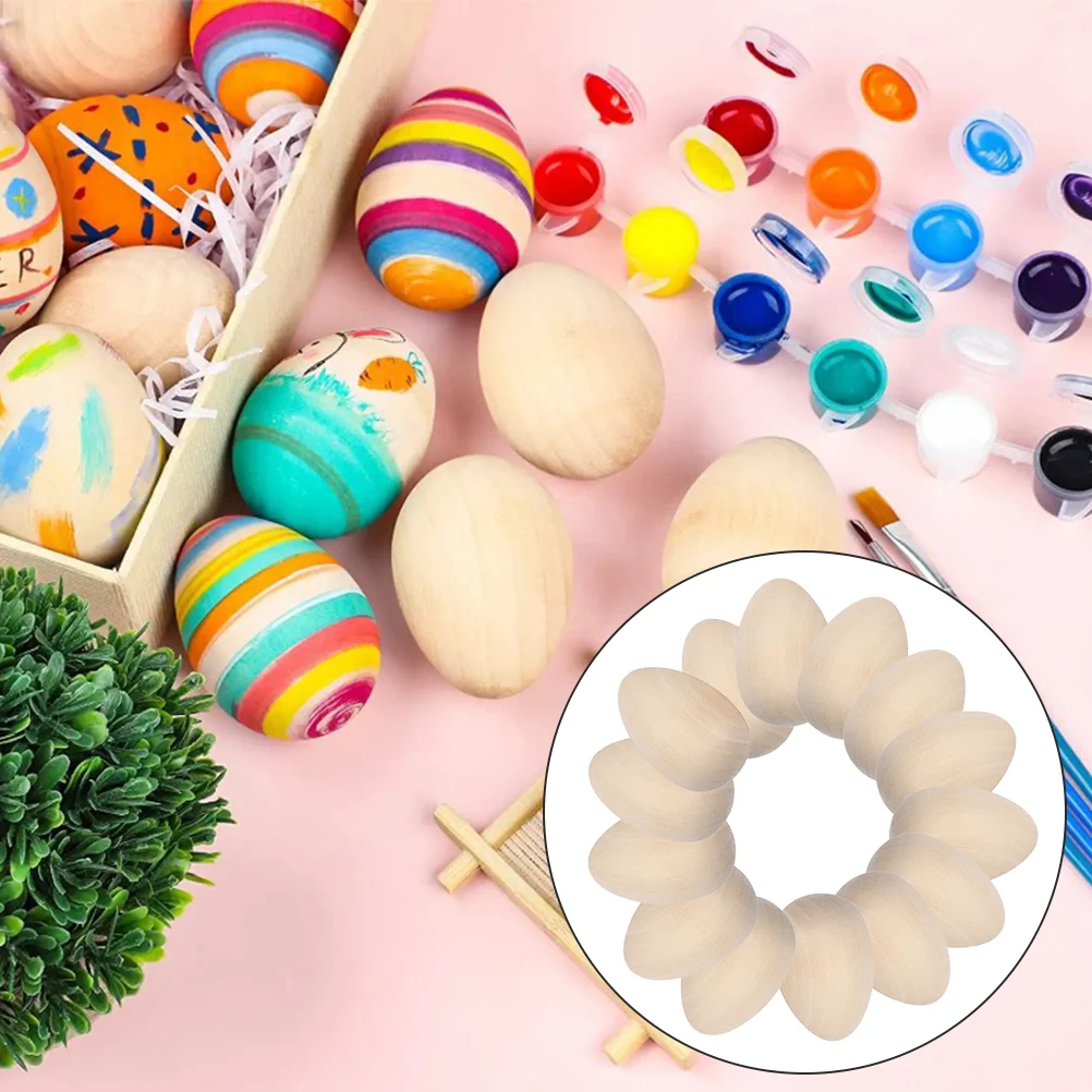 20 Pcs Crafts Kids Easter Props Desktop Decor Creative Easter Egg Ornament Kids Egg Decors Decorate Wooden Imitation Eggs 
20 Pcs Crafts Kids Easter Props Desktop Decor Creative Easter Egg Ornament Kids Egg Decors Decorate Wooden Imitation Eggs