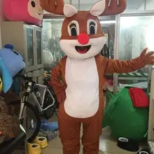 Rudolph Reindeer Mascot Costume custom fancy clothing anime cosplay christmas carnival party suits adult size