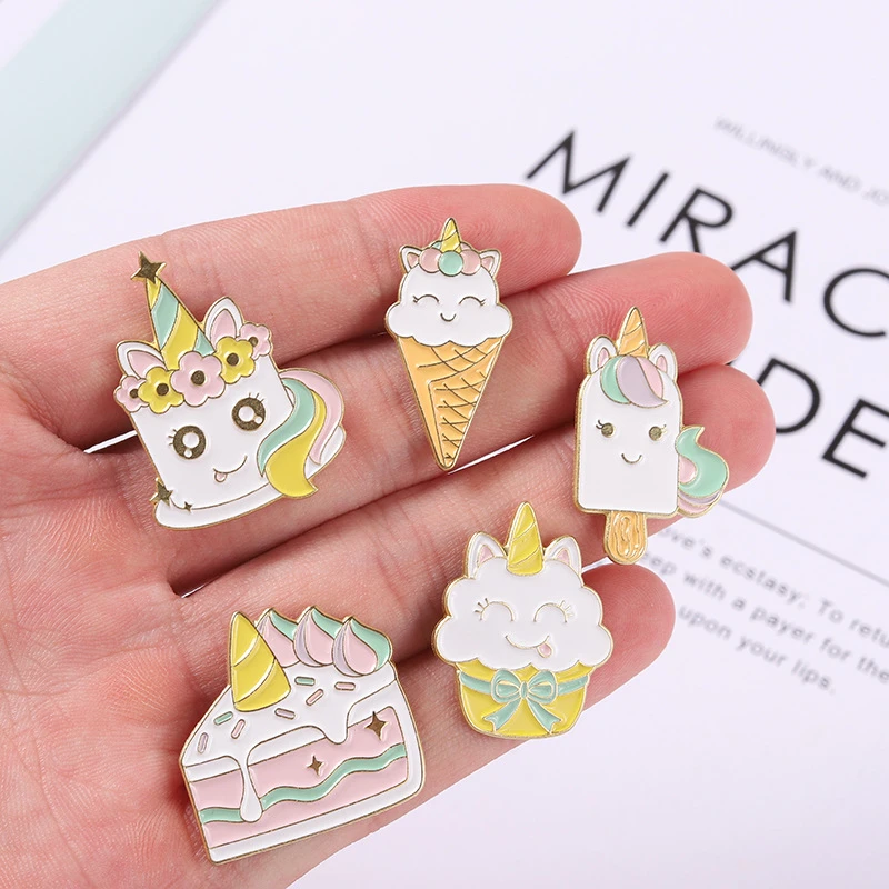 Cute Dessert Unicorn Brooches Creative Cool Summer Food Label Pins Cartoon Cake Clothes Backpack Badge Ice Cream Enamel Pins
Cute Dessert Unicorn Brooches Creative Cool Summer Food Label Pins Cartoon Cake Clothes Backpack Badge Ice Cream Enamel Pins