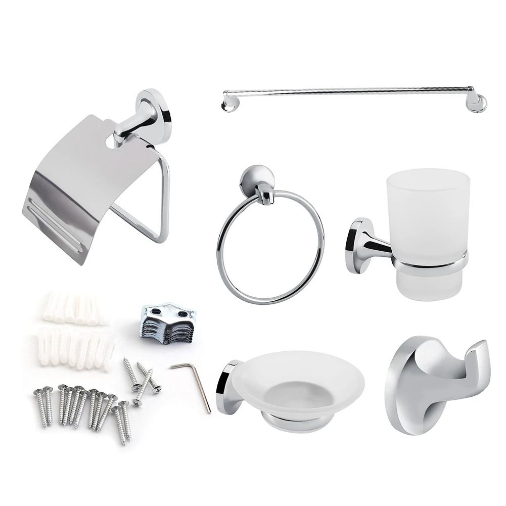 6pcs Wall Mount Bathroom Toilet Accessory Set Towel Rack Toothbrush Soap Paper Holder bathroom
6pcs Wall Mount Bathroom Toilet Accessory Set Towel Rack Toothbrush Soap Paper Holder bathroom
