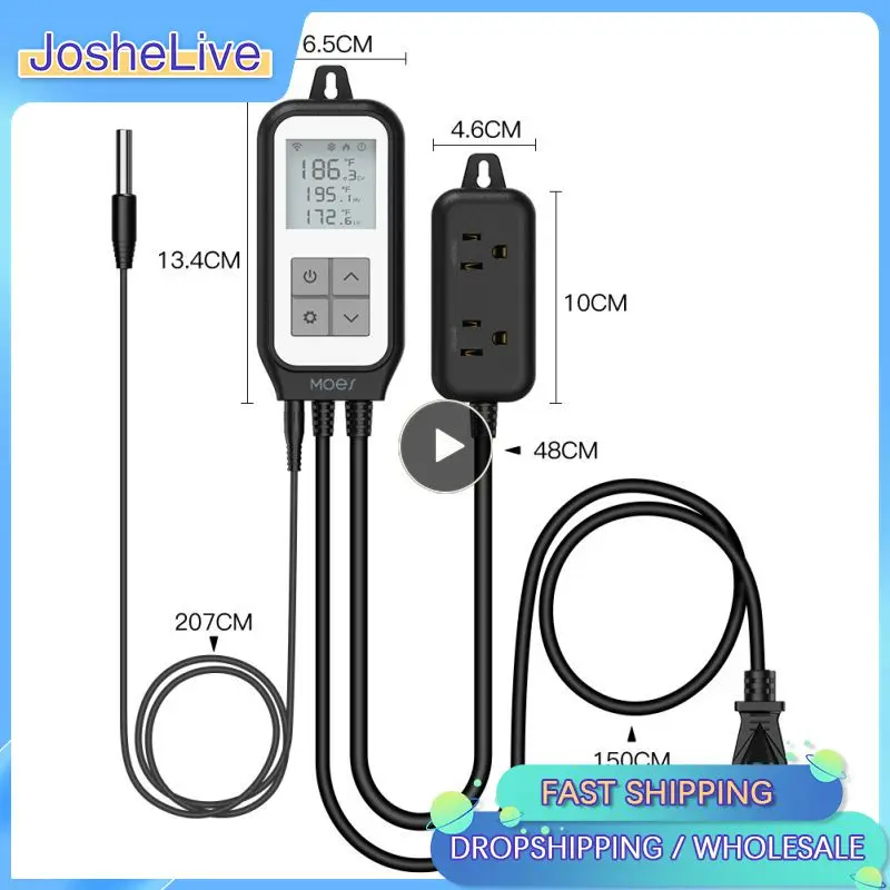 Digital Temperature Controller 2.4ghz Cooling Homebrewing Thermostat Regulator App Remote Control With Timer Switch Durable Wifi
Digital Temperature Controller 2.4ghz Cooling Homebrewing Thermostat Regulator App Remote Control With Timer Switch Durable Wifi