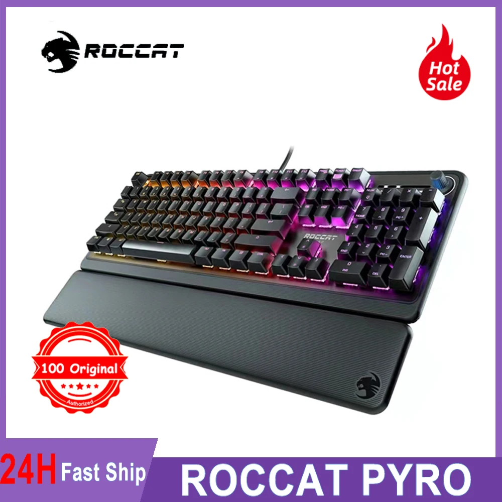 Roccat Pyro - Mechanical RGB Gaming Keyboard with RGB lighting (DE layout), black
Roccat Pyro - Mechanical RGB Gaming Keyboard with RGB lighting (DE layout), black