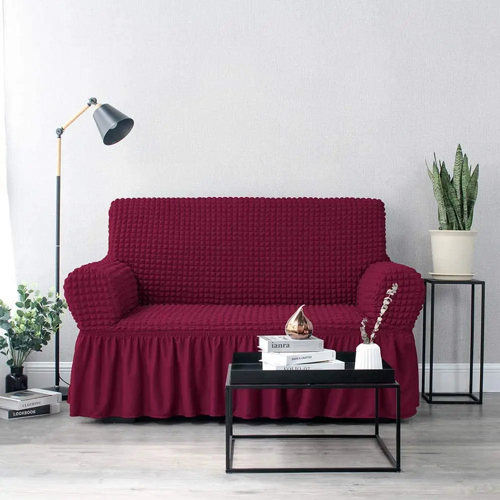 Retro Seersucker Skirt Sofa Cover for Living Room Elastic Stretch Couch Cover Universal 1/2/3/4 Seater Sofa Slipcovers
Retro Seersucker Skirt Sofa Cover for Living Room Elastic Stretch Couch Cover Universal 1/2/3/4 Seater Sofa Slipcovers