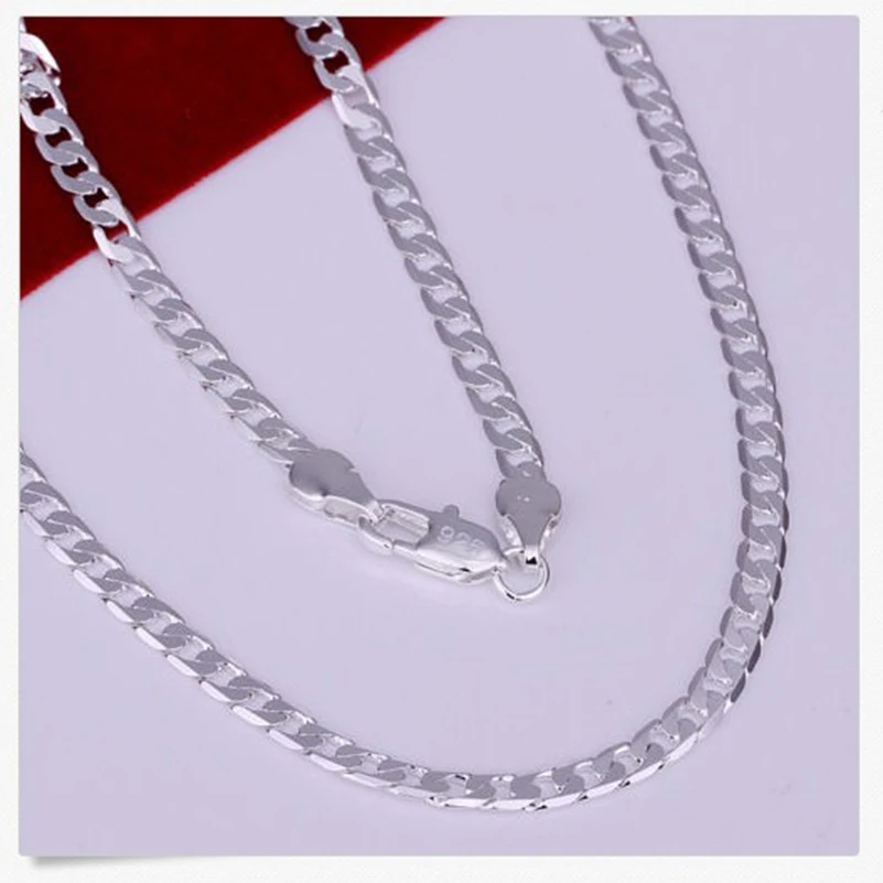 16-30inch 925 Sterling Silver exquisite noble luxury gorgeous charm fashion charm 4MM chain women men necklace Silver jewelry
16-30inch 925 Sterling Silver exquisite noble luxury gorgeous charm fashion charm 4MM chain women men necklace Silver jewelry