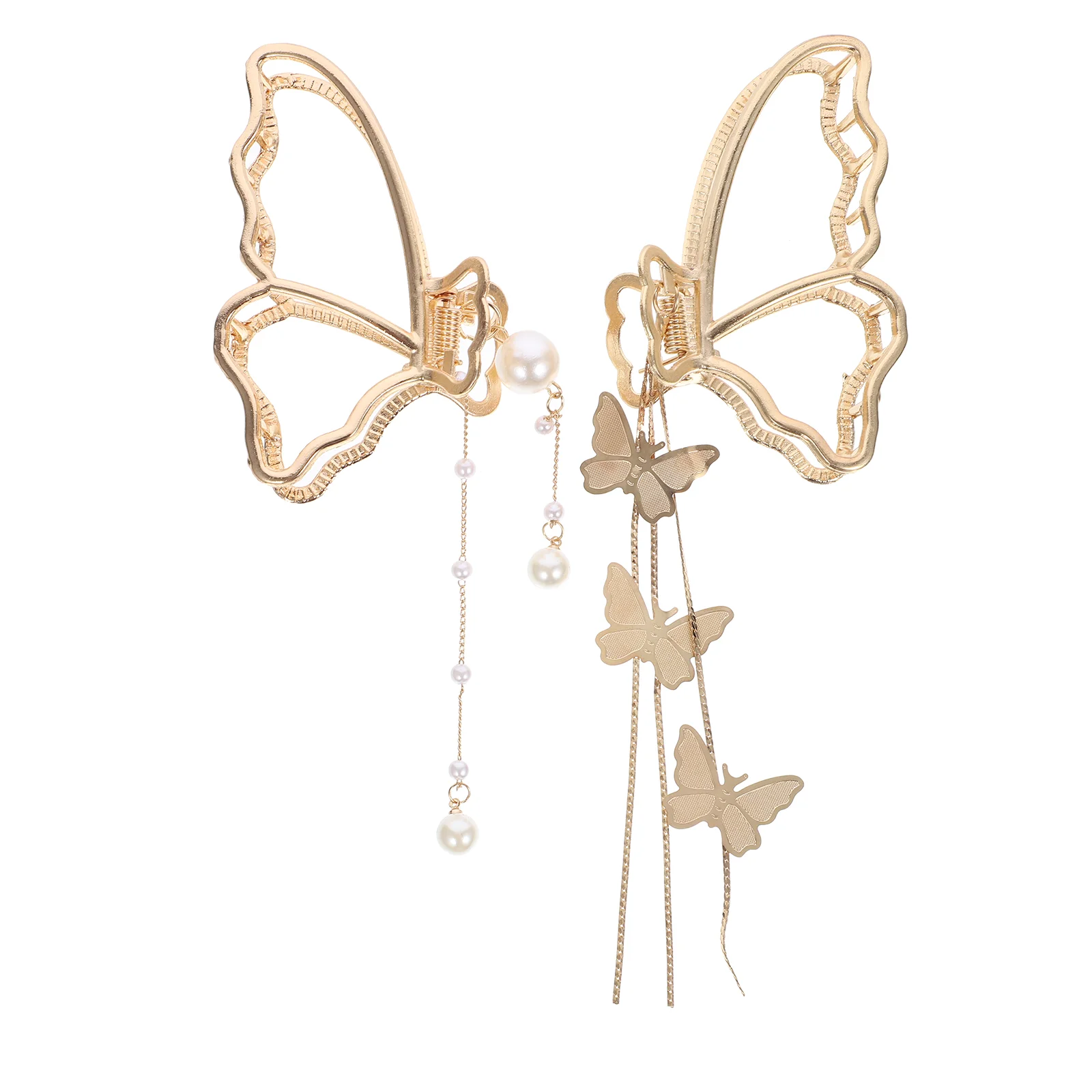 2 Pcs Butterfly Hair Clip Pearl Claw Temperament Tassel Clasp Zinc Alloy Girl Accessory
2 Pcs Butterfly Hair Clip Pearl Claw Temperament Tassel Clasp Zinc Alloy Girl Accessory