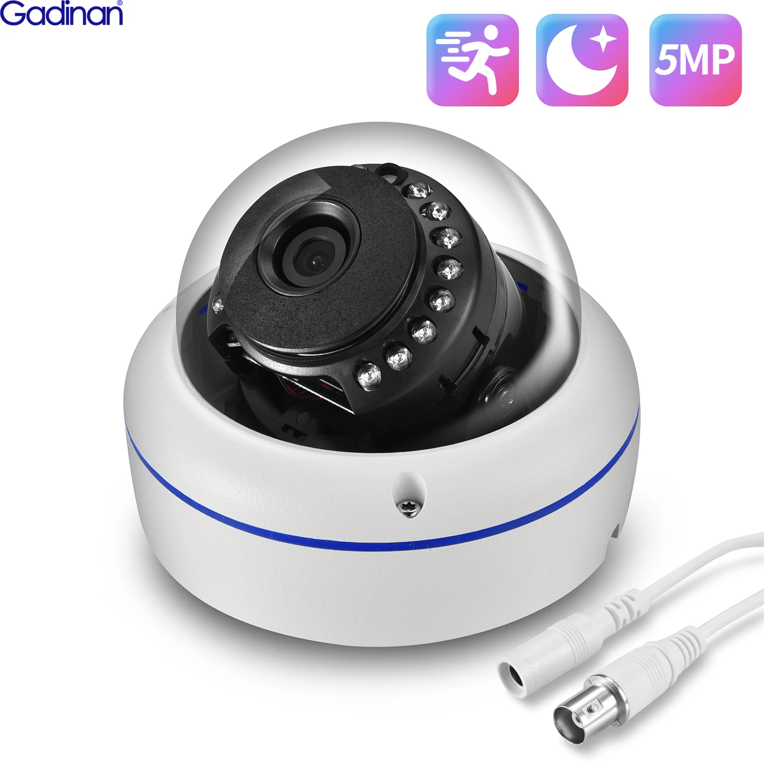 

Gadinan 2.8mm lens Vandal-proof Outdoor Indoor Night Vision Surveillance 720P 1080P 5MP AHD Camera CCTV Camera BNC Dome IP66 Sec