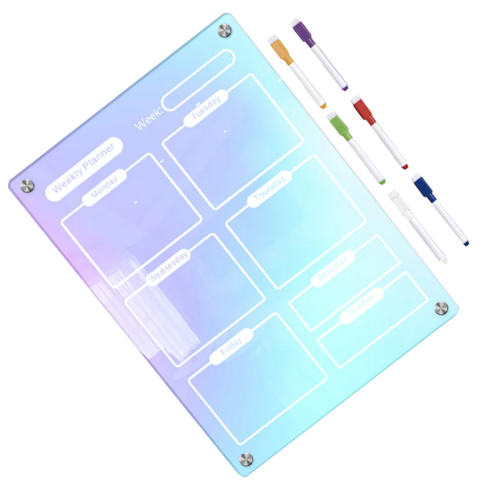 Magnetic Weekly Planner Board Fridge Dry Erase Handwriting Pens Acrylic Wall Daily Planning
Magnetic Weekly Planner Board Fridge Dry Erase Handwriting Pens Acrylic Wall Daily Planning