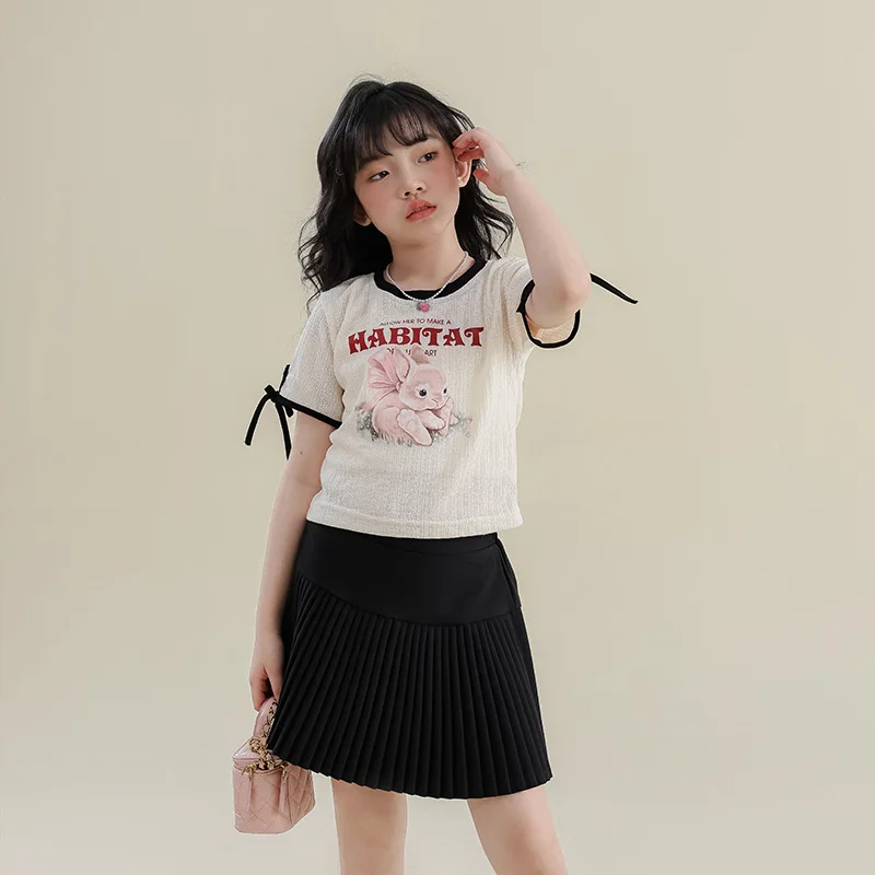 Girls' Short Sleeve T-shirt 2023 New Medium and Large Children's Summer Thin T-shirt Children's Top Summer wear 7-249
Girls' Short Sleeve T-shirt 2023 New Medium and Large Children's Summer Thin T-shirt Children's Top Summer wear 7-249