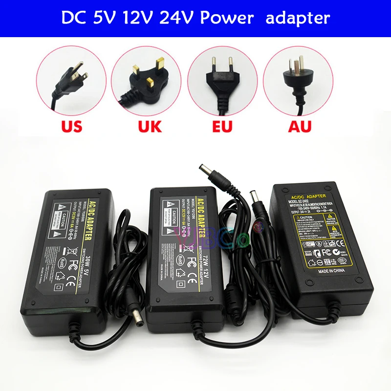 

5V 12V 24V LED Strip Power Supply AC100-240V to DC 5V 12V 24V 1A 2A 3A 4A 5V 6A 8A 10A Lights Tape Transformer adapter Driver