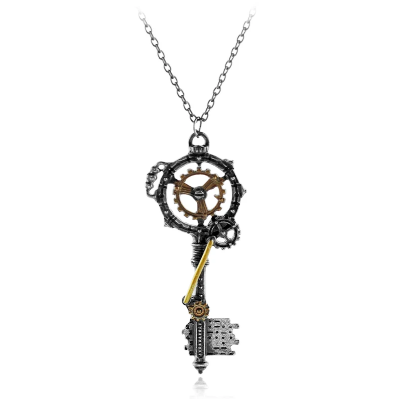 Punk Vintage Pendant Necklace Steampunk Gear Key Metal Alloy Chian Choker Gothic Fashion Jewelry Accessories Gifts for Friends
Punk Vintage Pendant Necklace Steampunk Gear Key Metal Alloy Chian Choker Gothic Fashion Jewelry Accessories Gifts for Friends