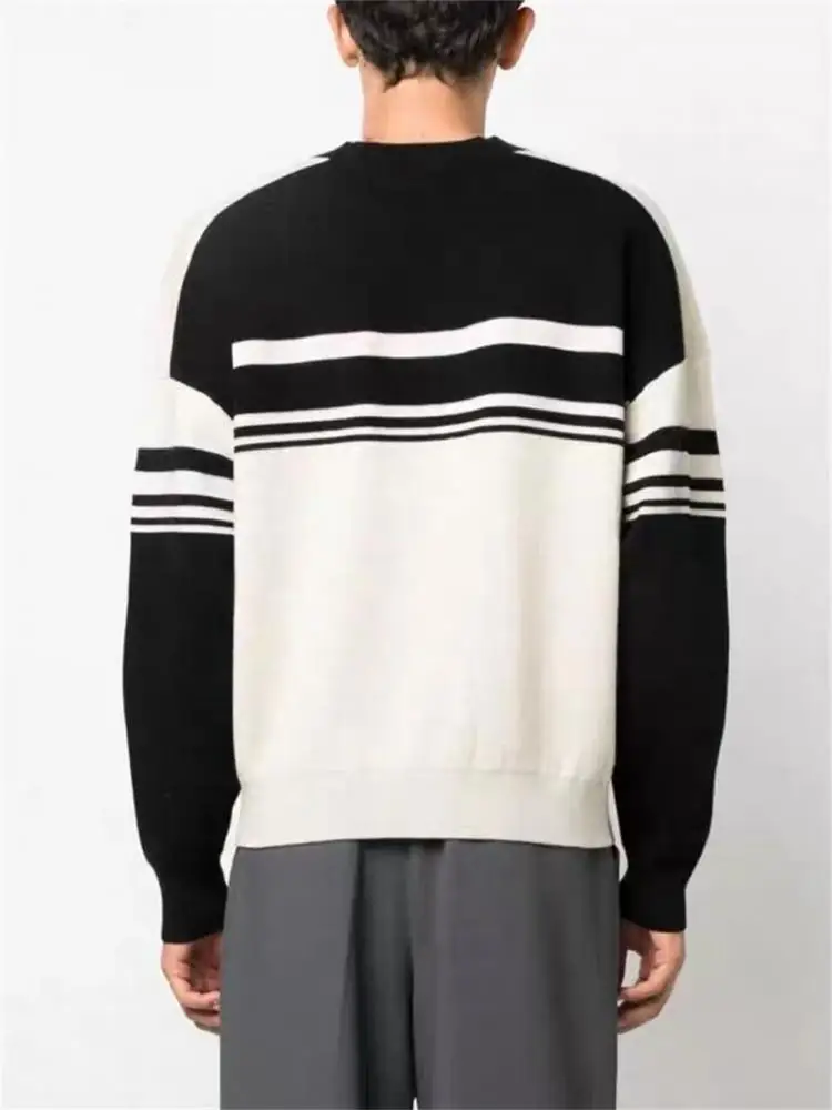 Ladies O-Neck Long Sleeve Loose Casual Pullover Tops Women Contrast Color Striped Letter Jacquard Sweatshirt Autumn New 2023
Ladies O-Neck Long Sleeve Loose Casual Pullover Tops Women Contrast Color Striped Letter Jacquard Sweatshirt Autumn New 2023